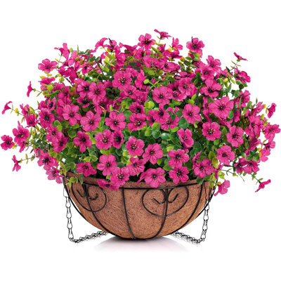 Panier de fleurs artificielles artificielles pour l'été