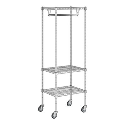 Lobview 24'' W Metal Shelving Unit with Wheels