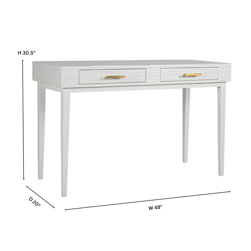 Andros Solid Wood Writing Desk, Natural