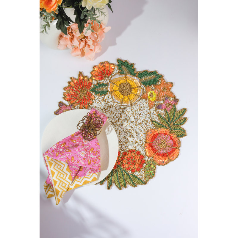 Napperon perlé "The Botanical Crown"