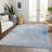 Machine Washable Indoor/Outdoor Xhevrie Sky Rug-2027519010