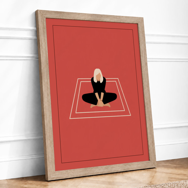 Meditation Frame Minimalist 1 Piece Single Picture Frame Wall Art, A3 - 42.0 x 29.7 cm, Oak
