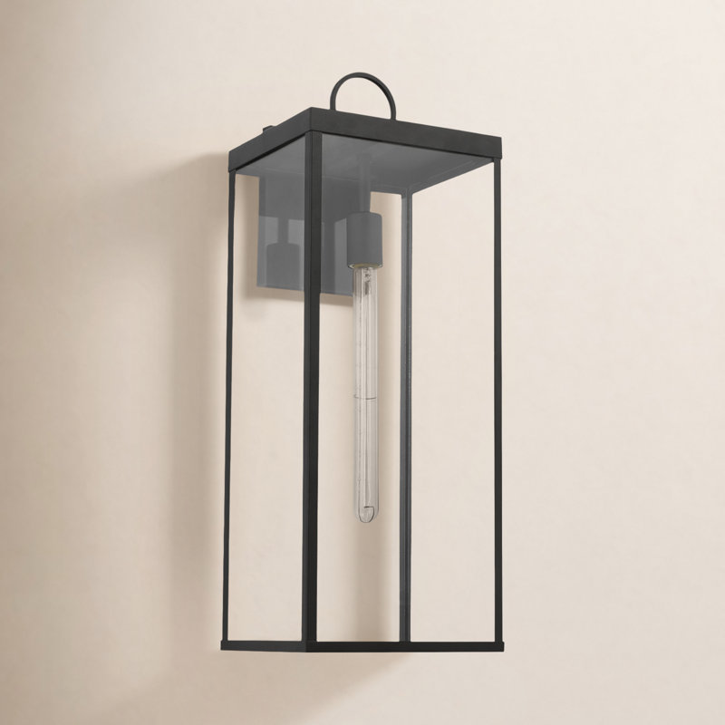 Howell Wall Lantern, Matte Black, 24.25" H x 9" W x 8.5" D