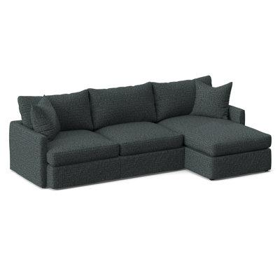 Canapé et méridienne de 307 cm de largeur avec coussins en coton et duvet Hartig