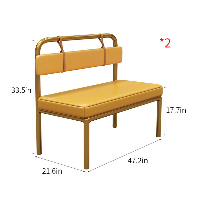 Banc rembourré en similicuir Modern Luxury Style