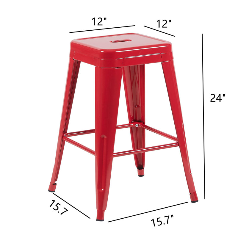 Tabouret à hauteur de comptoir 24 po, Rouge, Tabouret de comptoir (siège d’une hauteur de 24