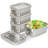 4-Piece 304 Stainless Steel Bento Box Set – 550ml Leak-Proof, Stackable Lunch Containers with Lids