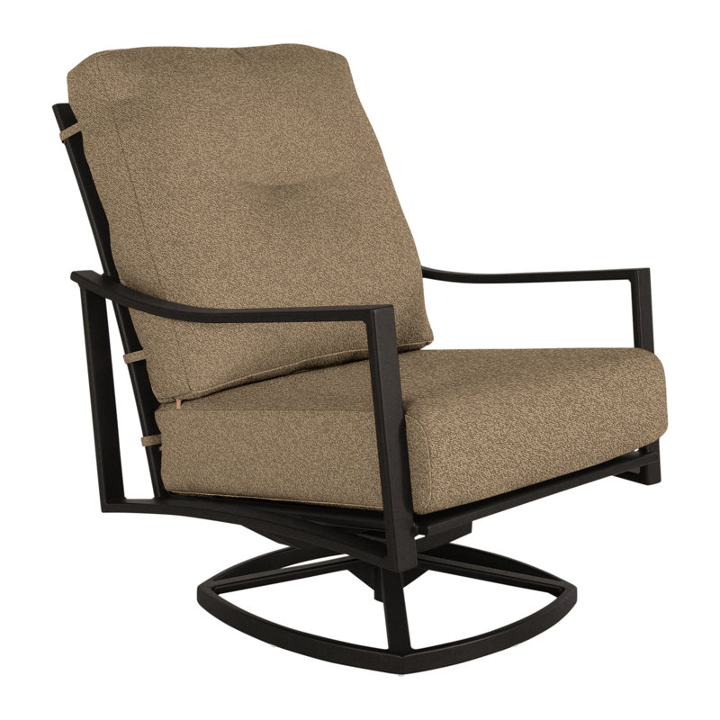Avana Outdoor Rocker Chair, Carbon Black, Sash Denim