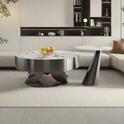 Table ronde légère et luxueuse