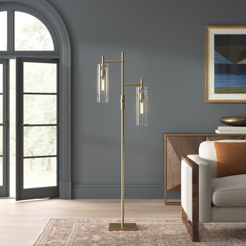 Gilbert 64.25'' Traditional Floor Lamp, Antique Brass