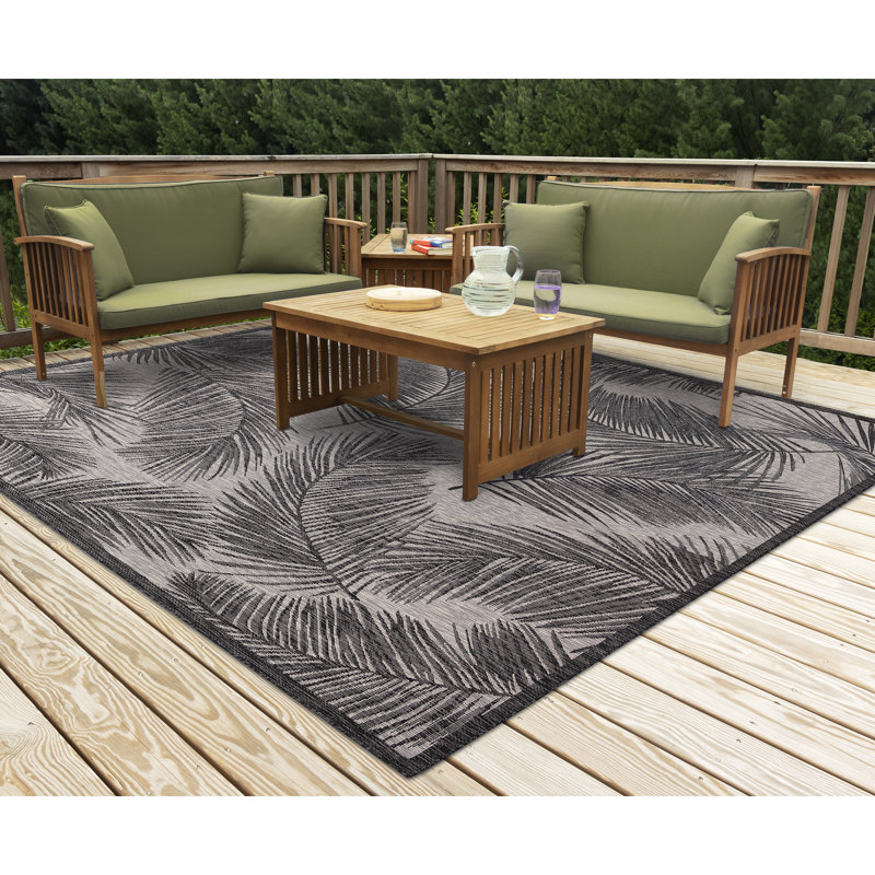 Adal Floral Indoor / Outdoor Rug, Square 7'10"