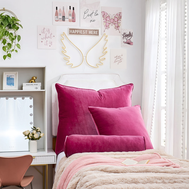 Ensemble de coussins en velours Rainha, Mauve