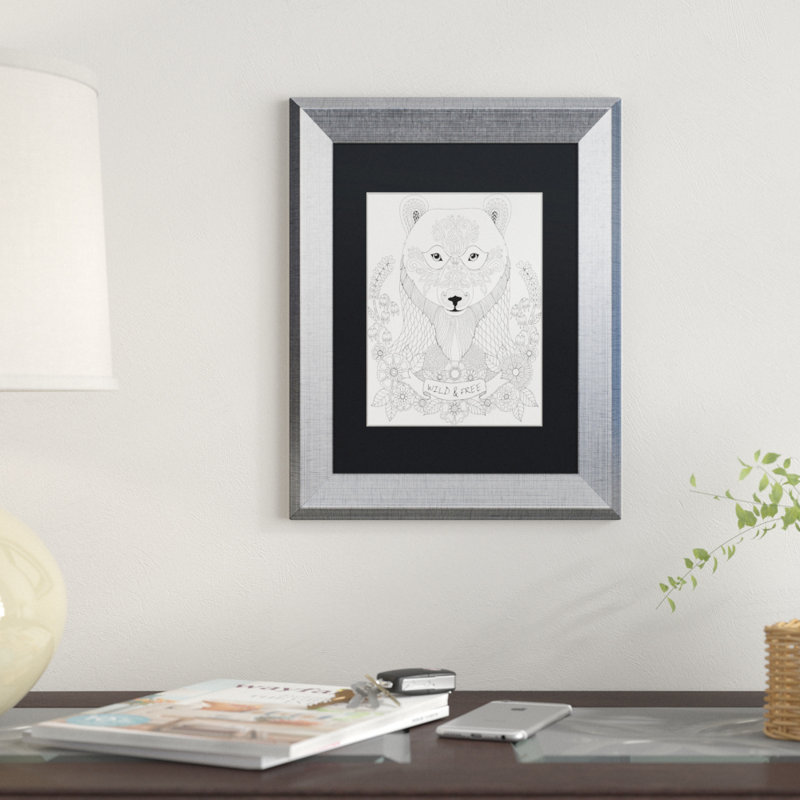 « animaux iv », impression encadrée, H 14 po x l 11 po x P 0,5 po, Noir, Cadre noir