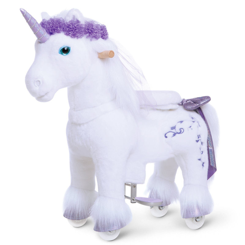 Ride On Unicorn - modèle mauve X, H 29,9 po x l 12,8 po x P 30,7 po