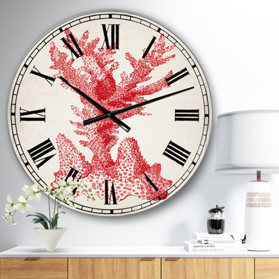 Coral 1 - Horloge murale nautique et côtière surdimensionnée