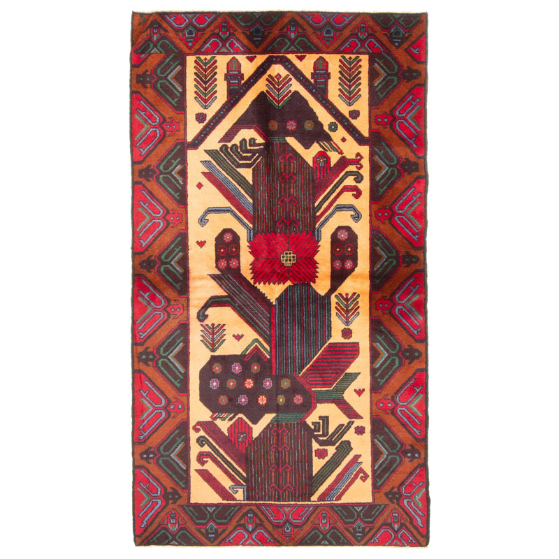 Rizbaft Brown Rug 3'5" x 6'5"