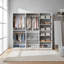 Système de garde-robe autoportant en bois blanc
