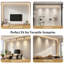 Panneau mural 3D en pierre véritable 23,6 po x 23,6 po (paquet de 8)-129239772-129239774