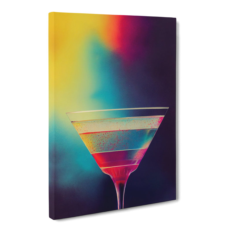 CAN-V0523-479X Cocktail Hydrodipped - Wrapped Canvas Print, 50cm H x 35cm W x 3cm D