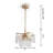 Hilaria 15" Brushed Brass 4-light Glam Crystal Teardrop Tiered Chandelier