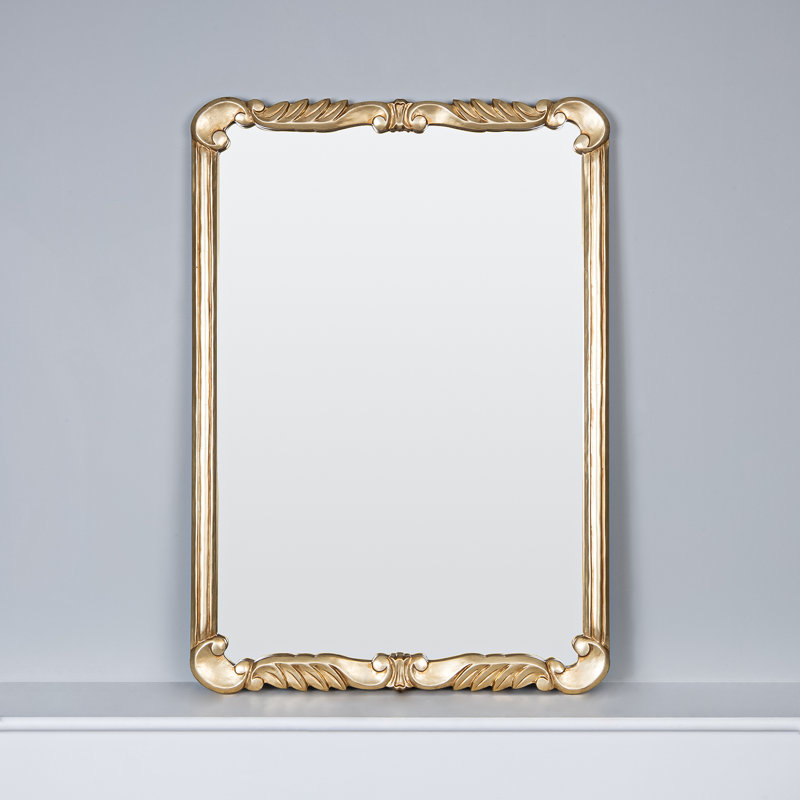 Yuriko Solid Wood Rectangle Wall Mirror