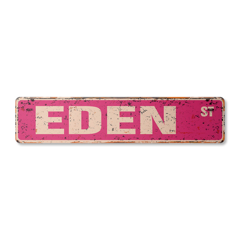 Plaque de rue Eden