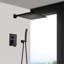 Support mural de pomme de douche à pluie de 12 po noir mat - buse autonettoyante pour douche attrayante, compatible avec tous les bras standard, conforme aux instructions de raccordement des tuyaux American