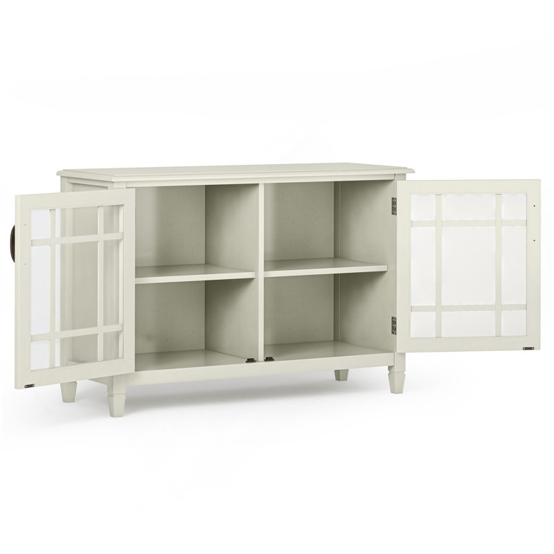 Connaught - Armoire de rangement basse - Blanc antique, Blanc