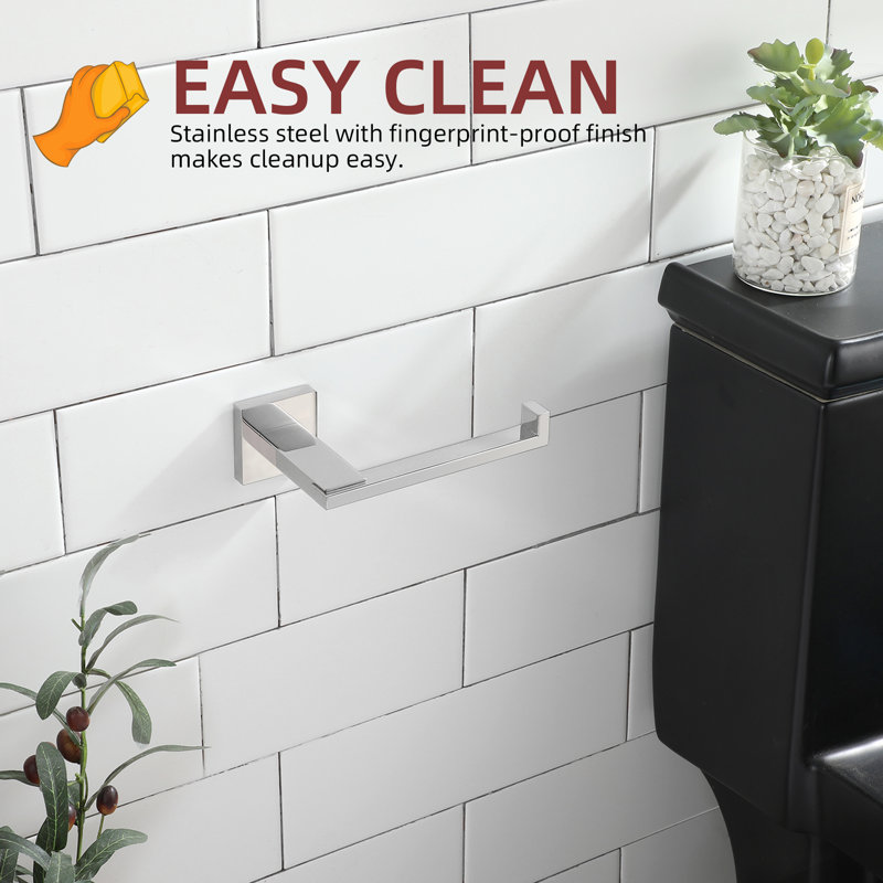 Wall Mount Toilet Paper Holder, Polished Chrome