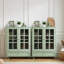 Armoire de cuisine de 38 po de hauteur avec portes et tiroir en verre-1083474458