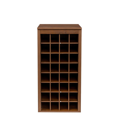 Brown Walnut Color Modular 32  Wine Bar Cabinet Buffet Cabinet