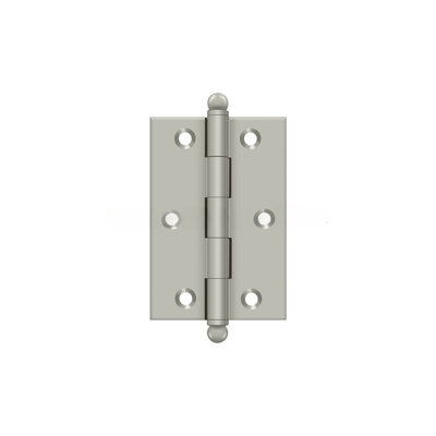 Deltana CH3020U15 3" x 2" Hinge, w/ Ball Tips in Brushed Nickel Pair
