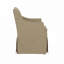 Fauteuil rembourré à jupe avec roulettes cachées-1552892479