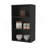 Guadalupe Wall Cabinet In Melamine With Open Storage, Black-245124566