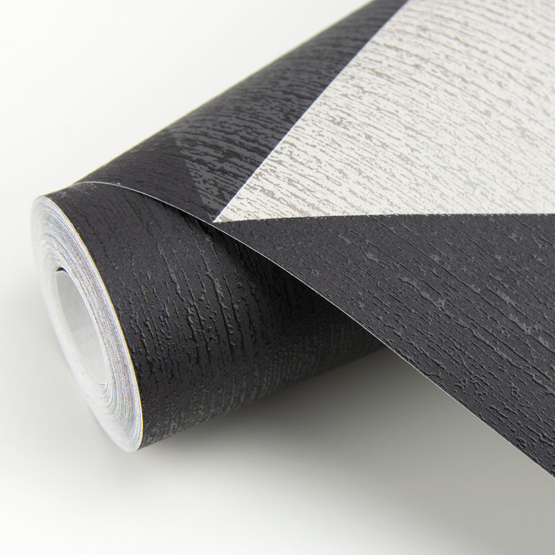 Rouleau de papier peint l 33 pi x l 20,5 po diamond-tone Traub, Noir