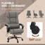 Fauteuil de bureau à massage à haut dossier et vibration avec télécommande 6 points