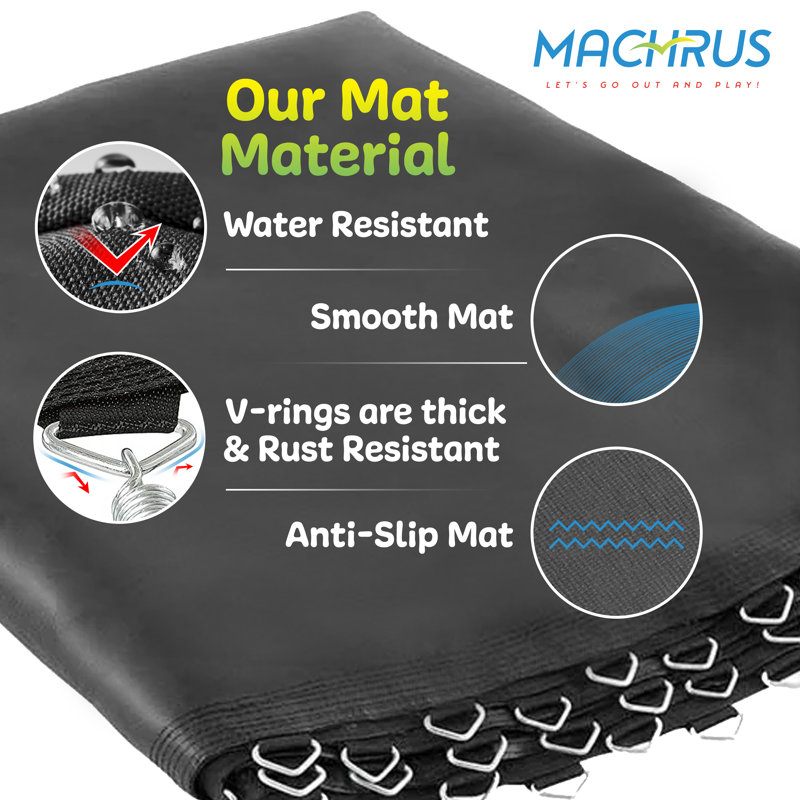 Machrus Upper Bounce Trampoline Replacement Mat Compatible with 13ft Round Frame & 5.5" Springs