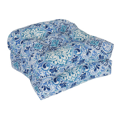Coussins de chaise d'extérieur à dossier arrondi 19 pouces (ensemble de 2)