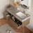 48" Walnut Bathroom Vanity with Sink, Modern Brown Wood Single Vanity Cabinet with Storage, Minimalist Design Bathroom Cabinet Including Drain Assembly-383397625-374735201-378520770