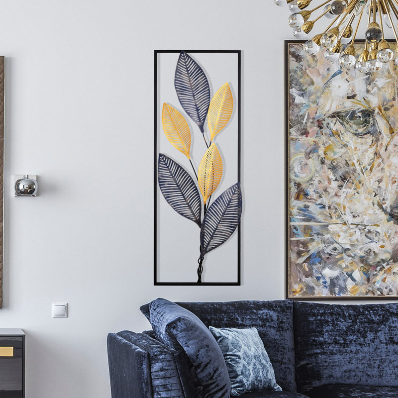 Handmade Decorative Metal Wall Accessory, 12.6 x 2.0 x 35.4 Inches | 100% Metal, Thickness: 0.03 Inches | Unique Hand-Painted Design with Color Variations | Perfect for Home Decor & Art Lovers
