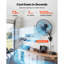 Ventilateur mural, ventilateur suspendu mural de 18 po oscillant, 3 vitesses, longue distance de circulation d'air, angle de rotation réglable, mécanique puissant pour l'industrie, commercial, garage, atelier, gymnase