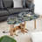 Triangle Nesting Coffee Table Set of 2 Japanese style seamless color carps peonies waves Ideal for End Table Modern Minimalist Side Table Set for Living Room Bedroom