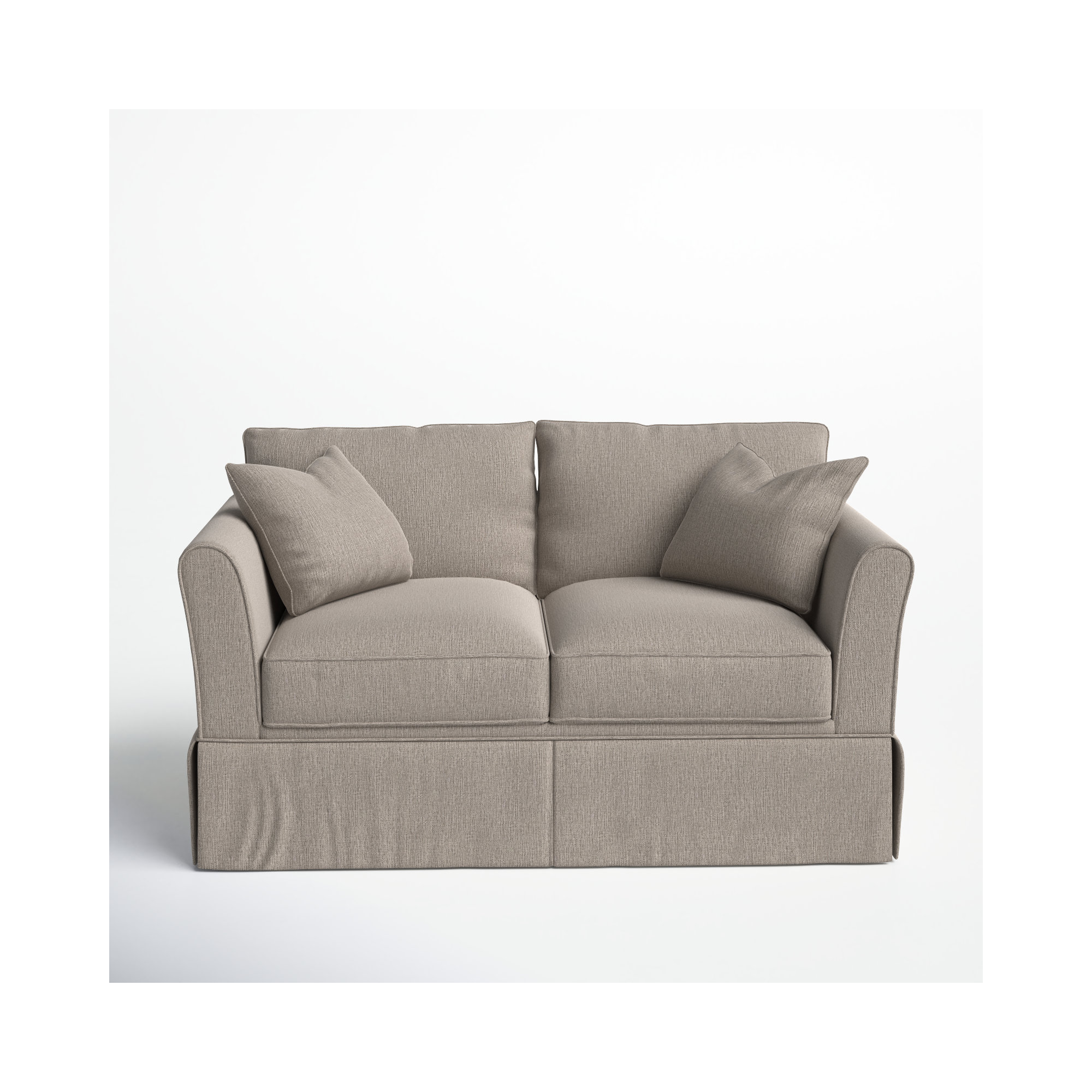 Shelby 60'' Upholstered Loveseat, Drusky Linen Sustain® Basketweave