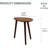 19"W Solid Oak Mid-Century Modern Oval Side Table-229242155-232417513