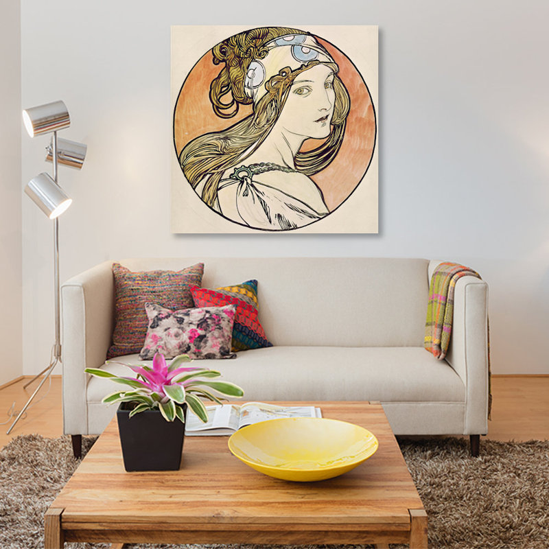 «Woman with a Headscarf», impression sur toile, H 12 po x l 12 po x P 0,75 po, Toile tendue, Pas de tapis