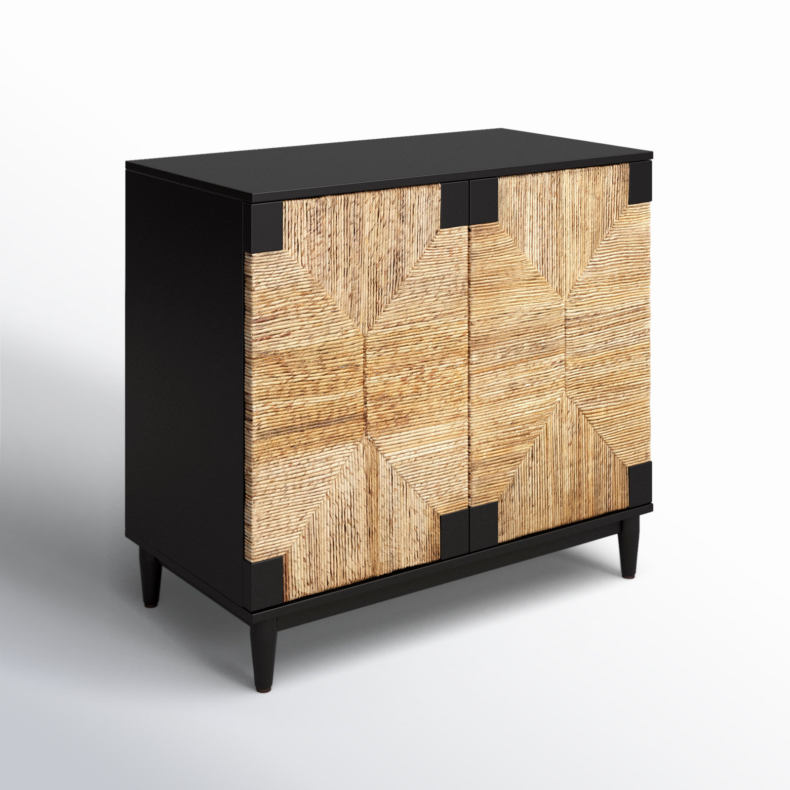 Aleja Mahogany Nightstand, Black