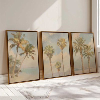 Ensemble de 3 imprimés Coastal Palms