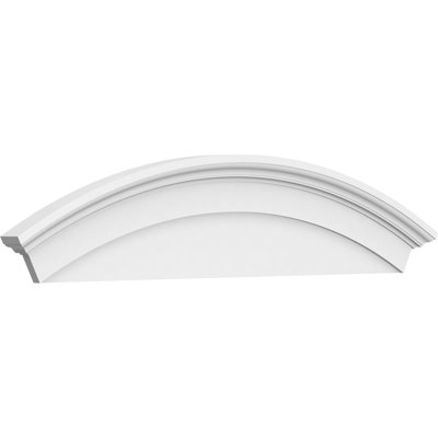 60"W x 14"H x 2-3/4"P Arched Architectural Grade PVC Pediment