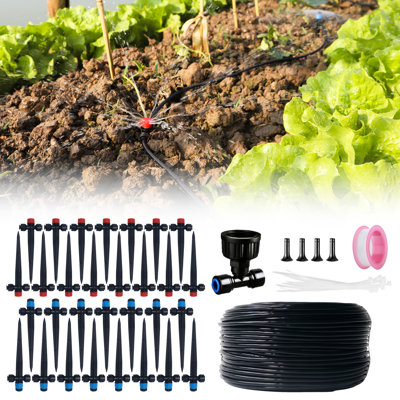 98 Ft Garden Watering Drip Irrigation System