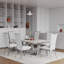 Ensemble de 2 chaises de salle à manger Glam White